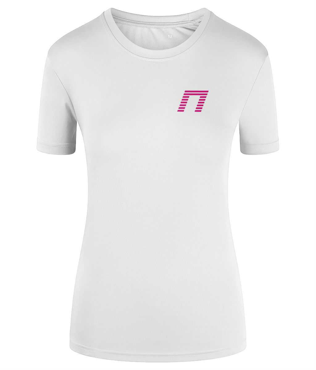 NEON Women's Fit TriDri Performance T-Shirt WHITE