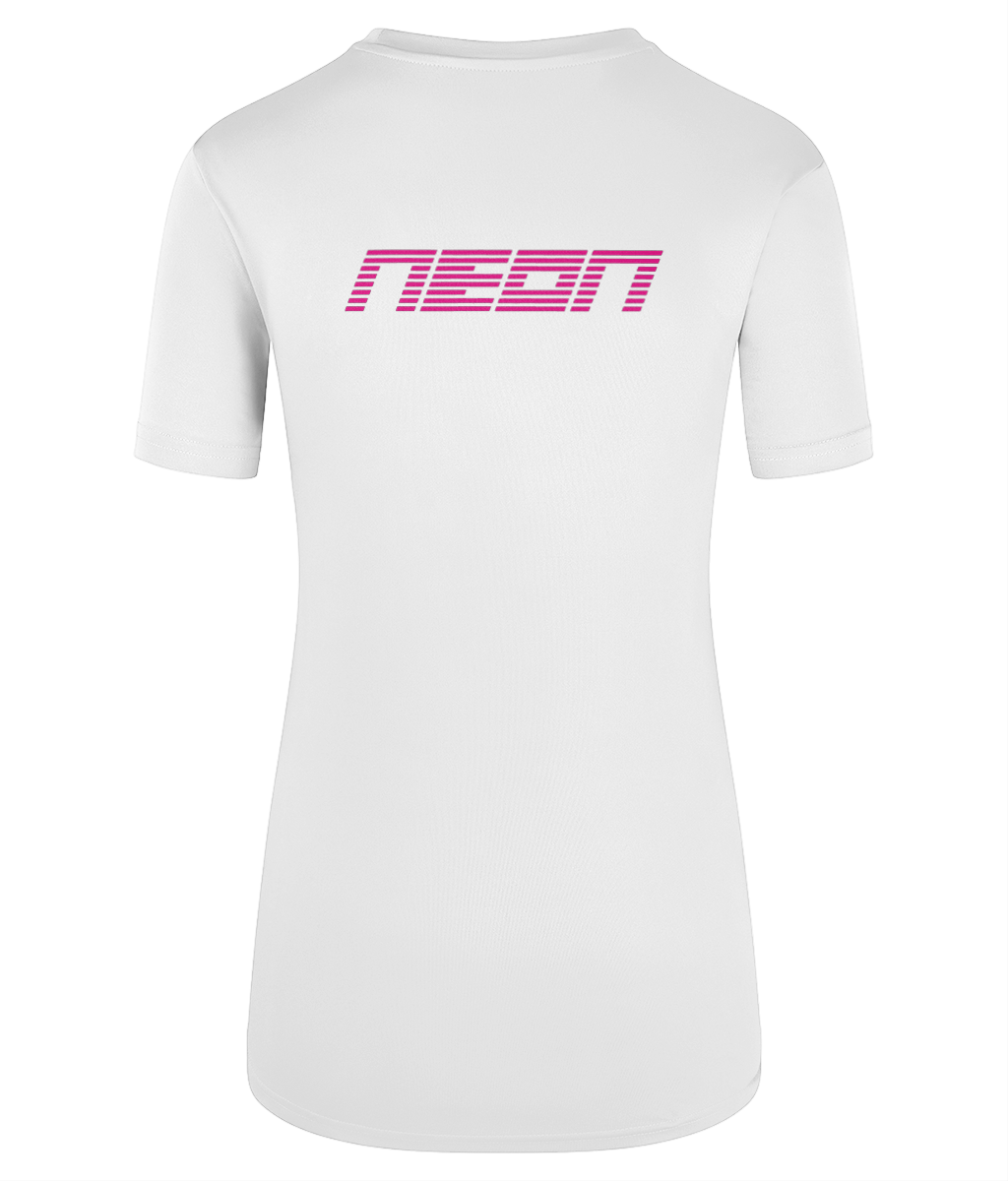 NEON Women's Fit TriDri Performance T-Shirt WHITE