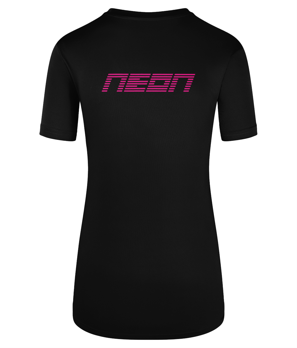 NEON Women's Fit TriDri Performance T-Shirt BLACK